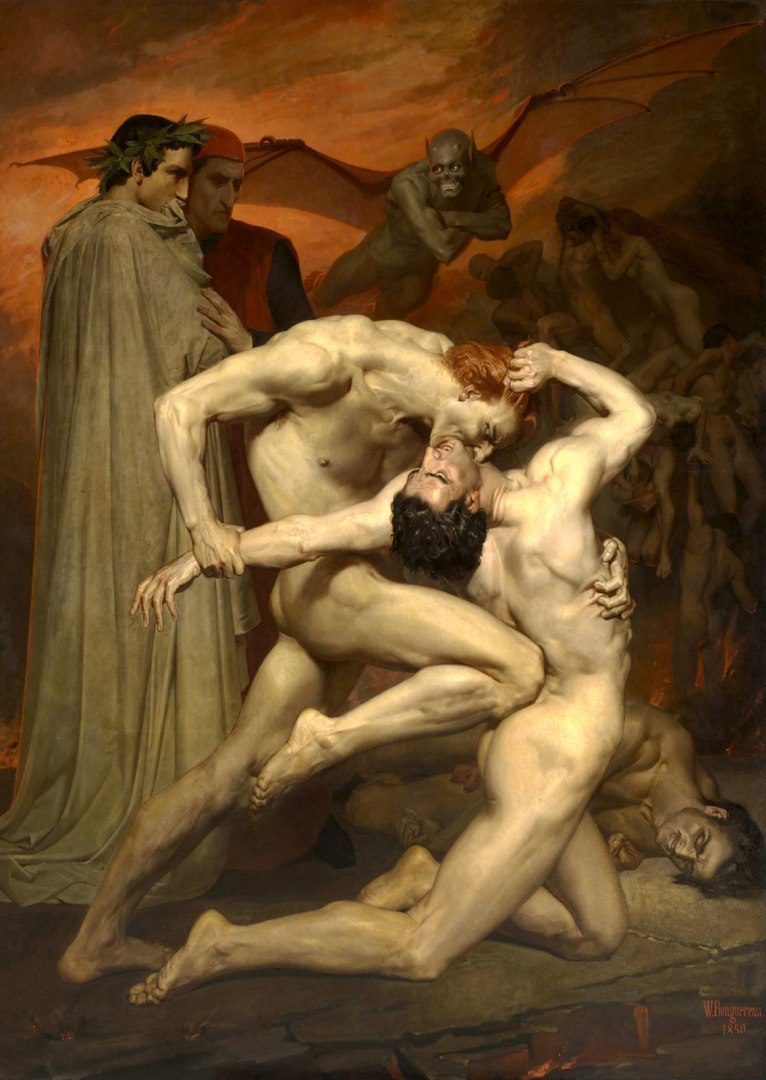 1000-teilige Puzzles Dante und Virgil in der Hölle von William-Adolphe Bouguereau